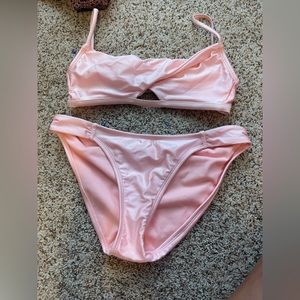 Pink shimmer Bikini set